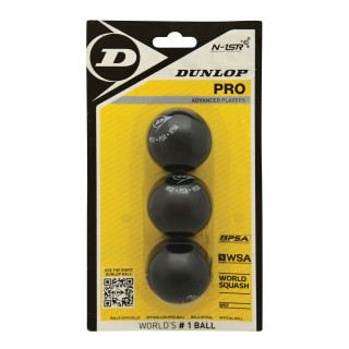 Dunlop 3 Pro Squash Ballen
