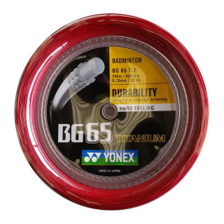 Yonex BG65 200m spoel rood