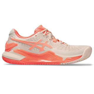 Asics Dames Resolution 9 Clay Pink Coral PE24